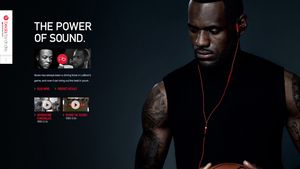 Screenshot of Beats by Dre Microsite homepage